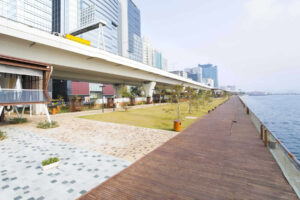 Marine Board Walk With Board Decking Over Buzon Pedestals