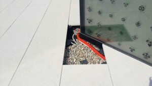 Buzon Pedestals set Porcelain Pavers Provide Easy Access for Maintenance and Inspection of Services