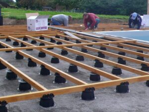 Example of Using PB Kit Joist Holder and PB-Series Pedestals