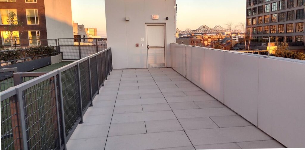 Porcelain Pavers Over Buzon Pedestals on Rooftop Deck