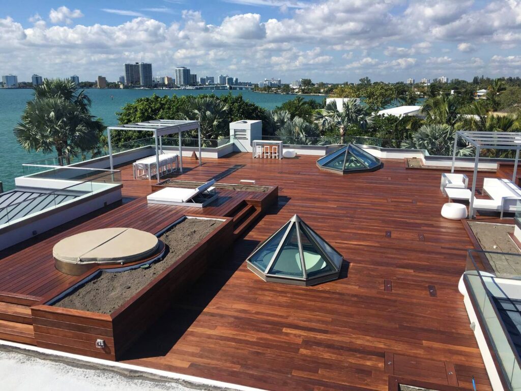 Rooftop Deck with PB Series Pedestals and Wood Decking
