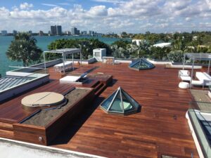 Rooftop Deck with PB Series Pedestals and Wood Decking