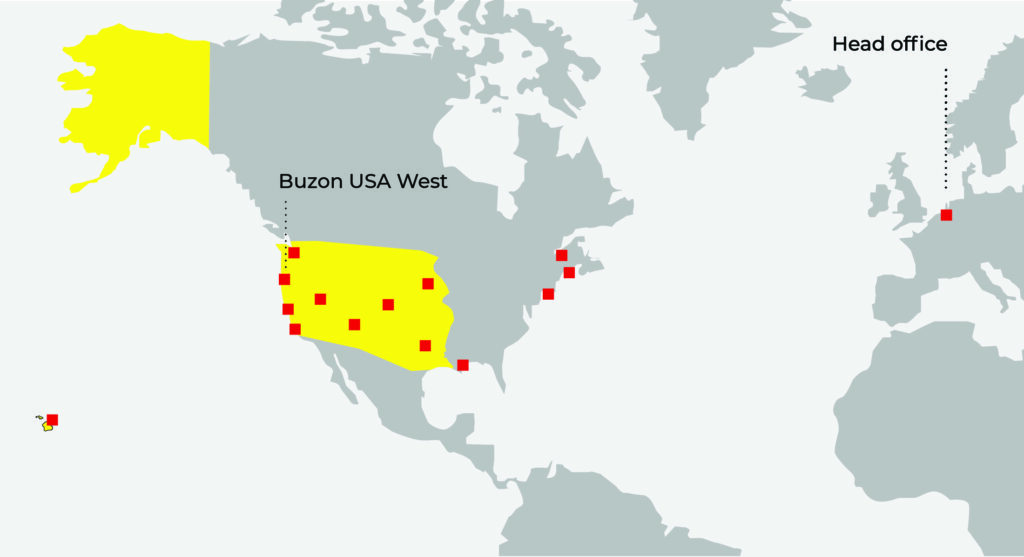 Buzon USA West Service Map