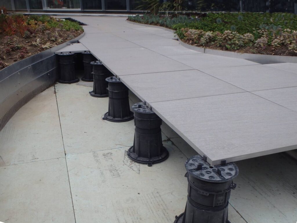 Walkway with PB Series Pedestals and Porcelain Pavers