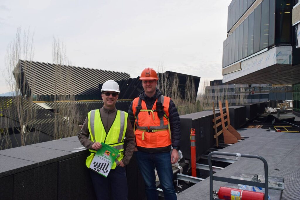 Jay Ashland and Erik Nelson at Nike Job Site for Buzon Pedestals