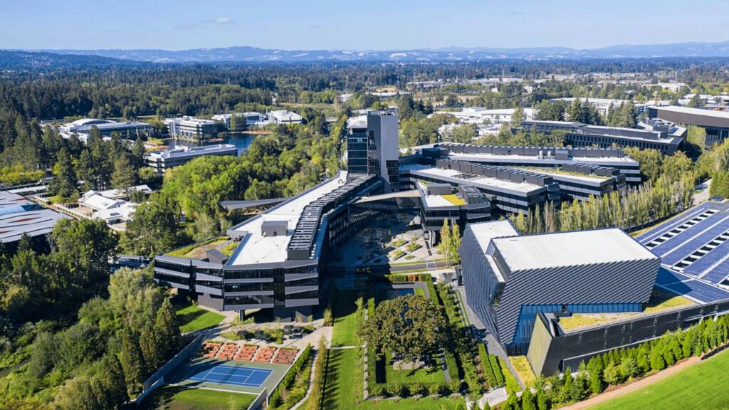 Overhead View of Serena Williams Building at Nike HQ - Photo Courtesy of Nike