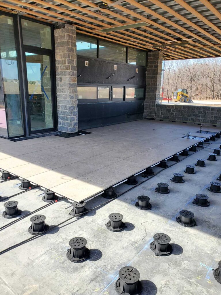 Snow Melt System with ThermaPanel and Buzon Pedestals