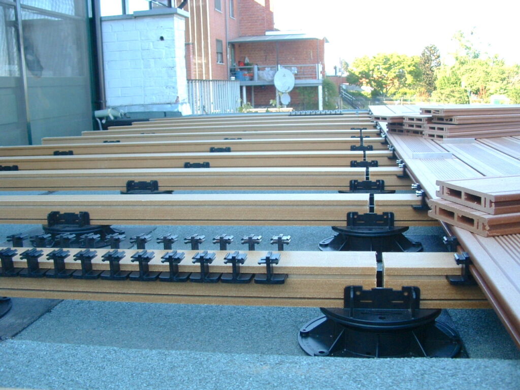 Buzon Pedestal Deck System with Composite Beams and Adjustable BC Kit 2 Joist Support