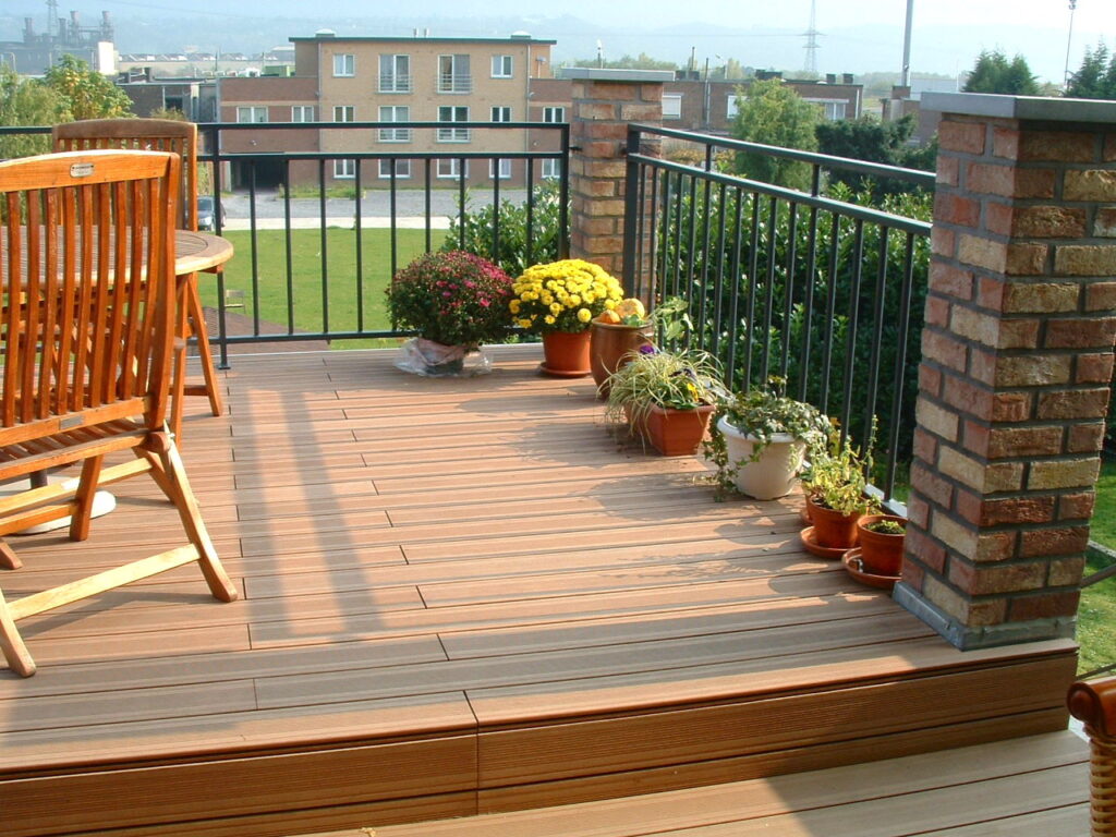 Completed Pedestal Deck System with Buzon Pedetstal and Composite Decking