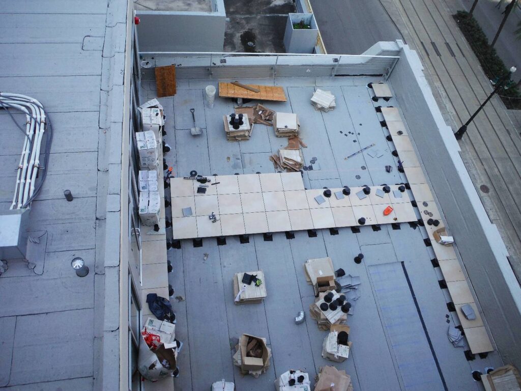 Rooftop Deck Installation in Process