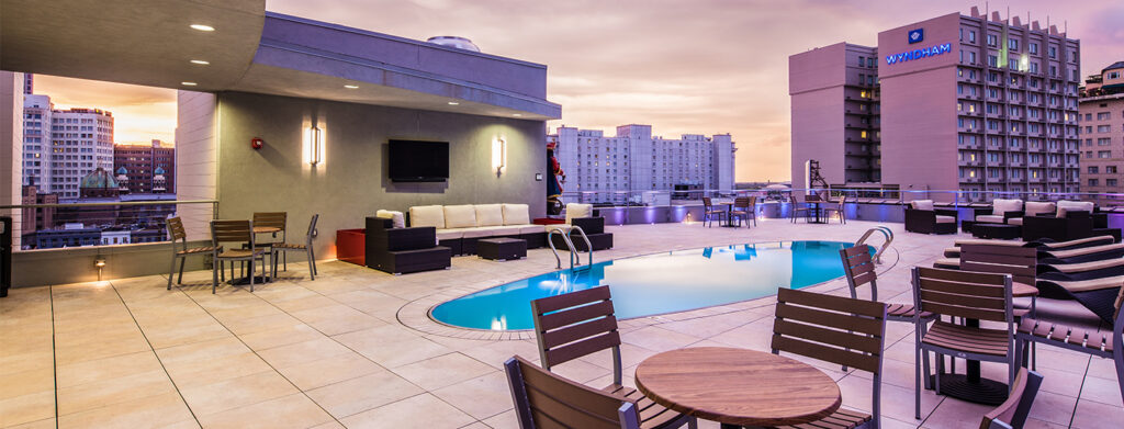 Rooftop Pool and Porcelain Deck - Image Courtesy of Woodward