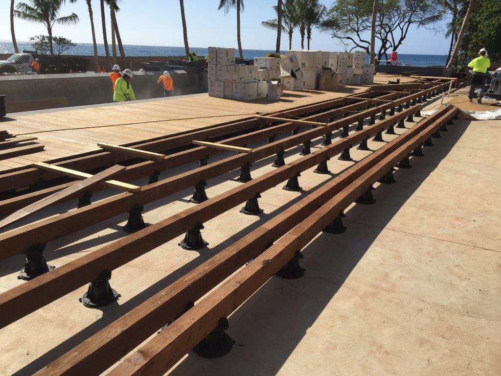 Joists Affixed to Buzon Pedestals at Four Seasons Resort Project