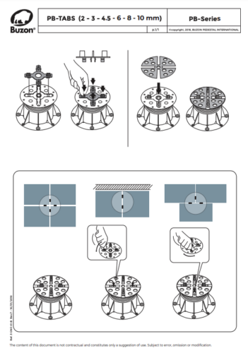 Buzon Pedestals PB-Tabs Accessory Datasheet Image