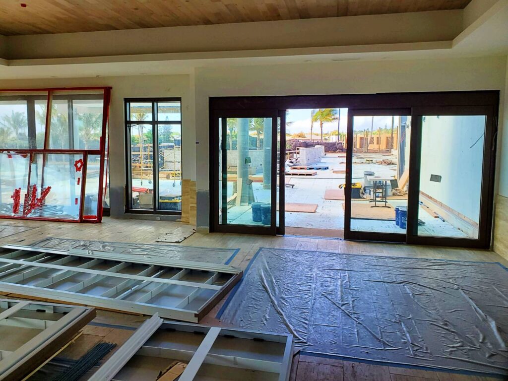 Looking Out Toward the Sunset Terrace Still Under Construction