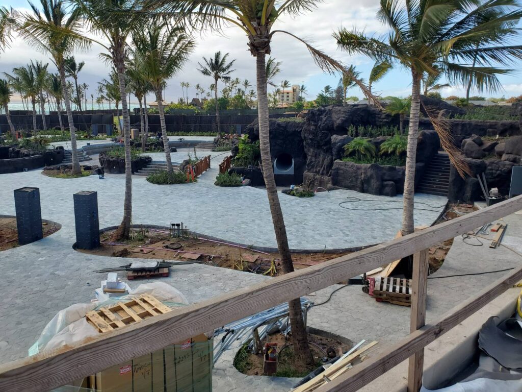 Overlooking the Pool Under Construction