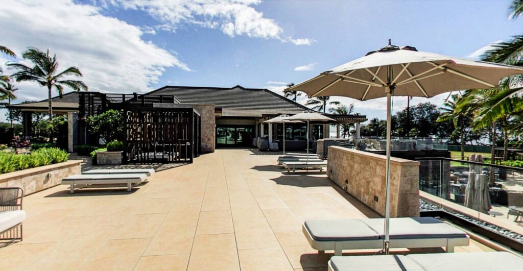 Porcelain Pavers Over Buzon Pedestals on Way to Club House