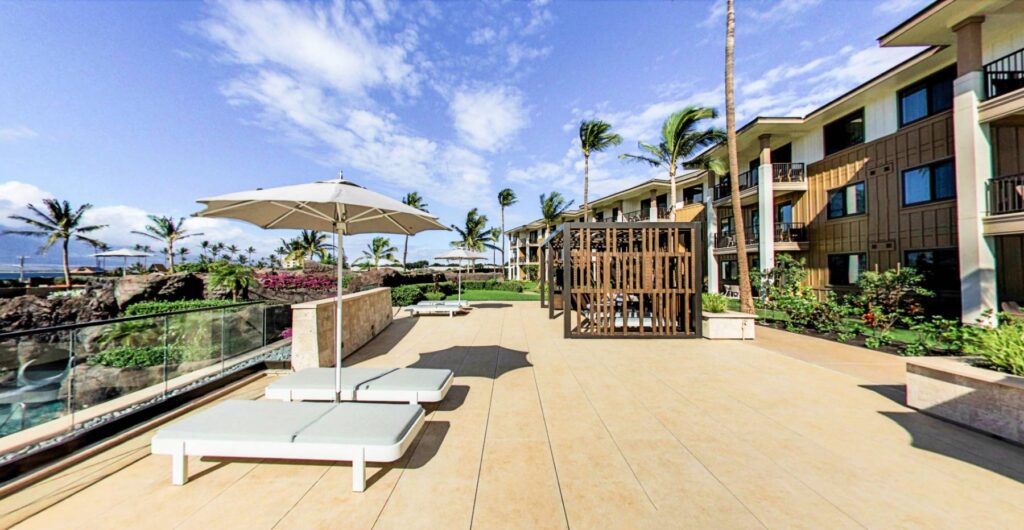 Upper Terrace Overlooking Pool at Maui Bay Villas