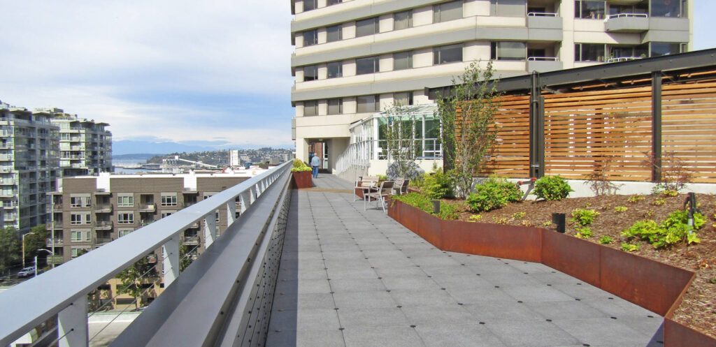 Commercial Rooftop Deck with Wind Uplift Protection