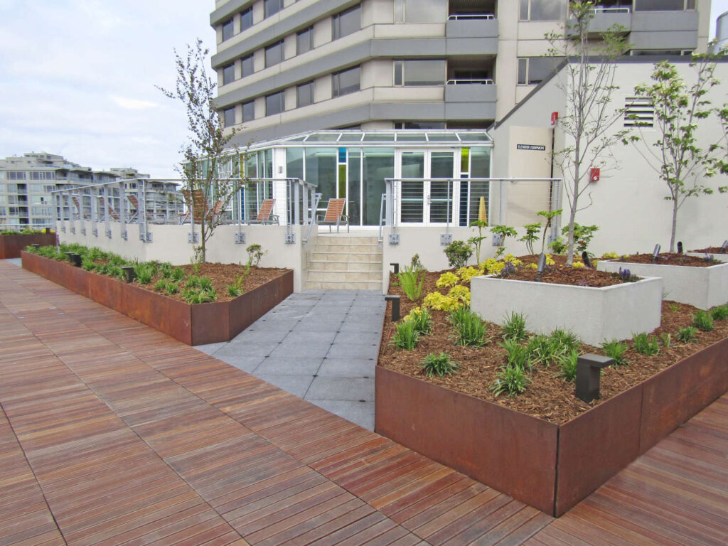 Rooftop Deck with Kerf Cut Ipe Paver and Buzon PB-Fastener Wind Protection