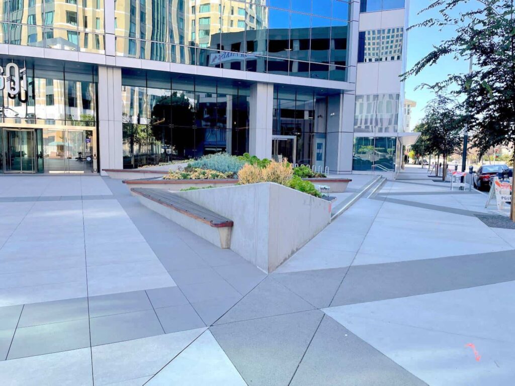 Transforming Public Spaces with Buzon Pedestals and Porcelain Pavers at 601 City Center