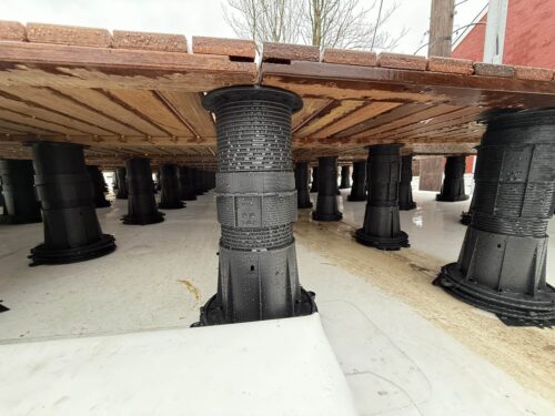 Close Up View of Beneath the Rooftop Decking Surface