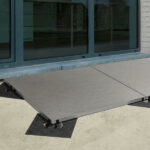 Buzon low profile raised pedestal porcelain paver installation using U-TABS Flat and U-PAD-Ground