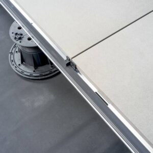 Pre-punched drain holes on E-BRS Easy Rail System to keep water moving