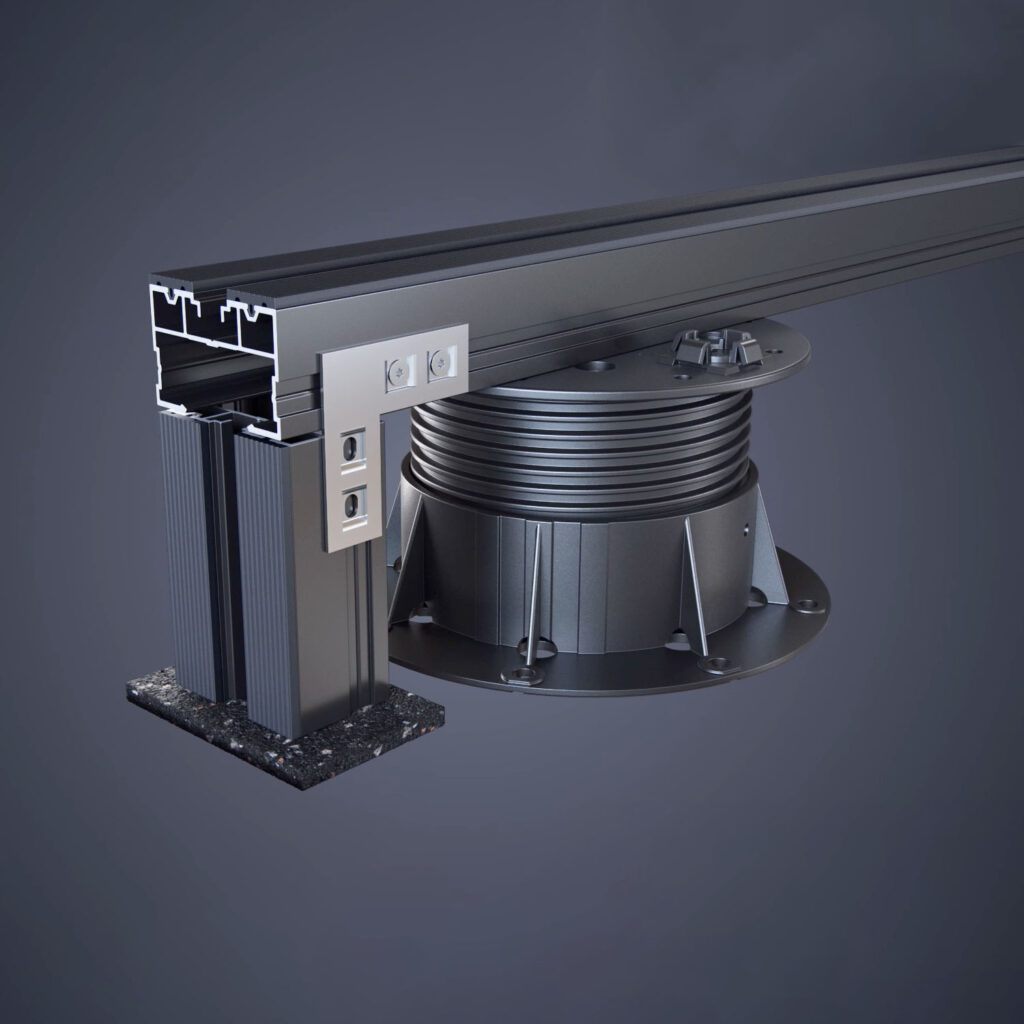 U-BRS Easy Rail Aluminum Joist Bracket with U-PAD Rubber Protection Pad